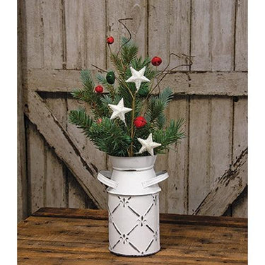 Medium Red Green White Jingle Bell & Star Pick 2075 - The Fox Decor